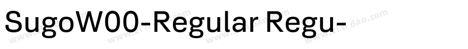 SugoW00-Regular Regu字体转换